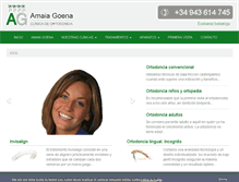 Tablet Screenshot of amaiagoenaortodoncia.com